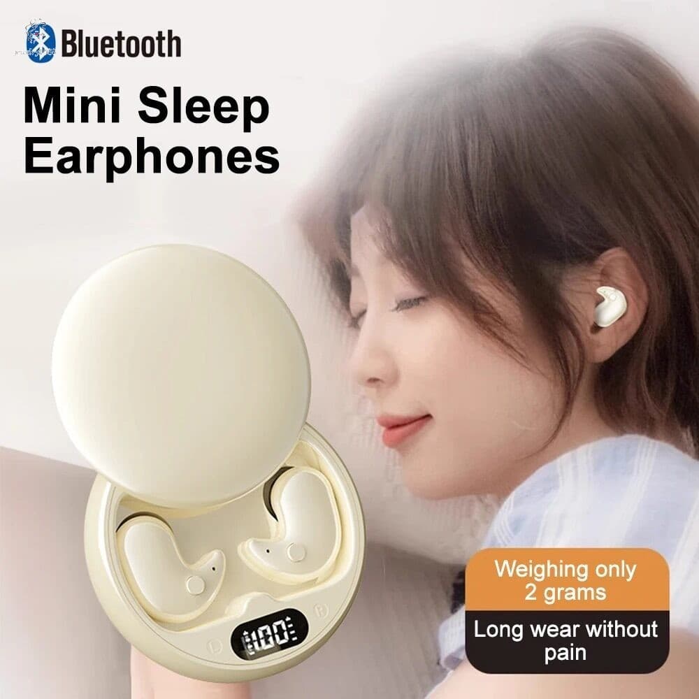 Mini Fones De Ouvido Invisíveis Bluetooth 5.3-À Prova D'água Para Redução De Ruído Esportes Do Sono