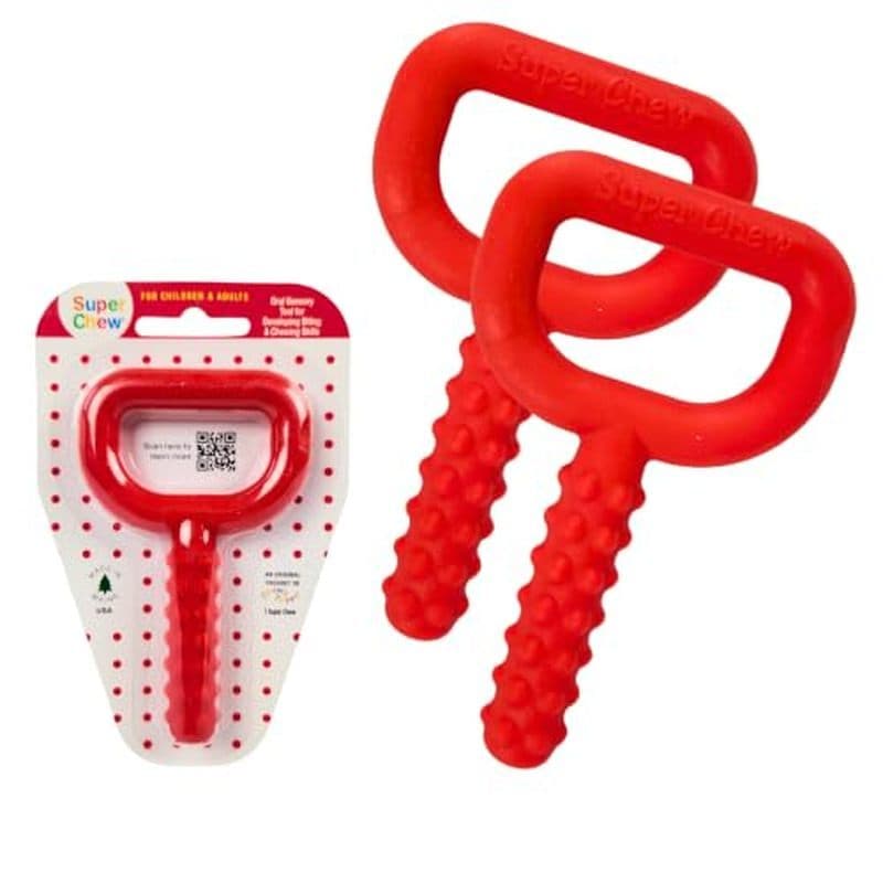 Tubos Em Borracha Super Chew (2 Unidades)-Ferramenta De Mastigação De Motor Oral Knobby Closed Loop Para Praticar Mordid
