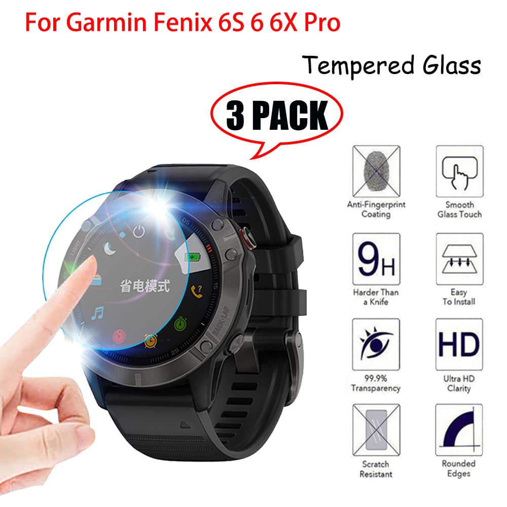 3 Unidades De Vidro Protetor De Tela De Smartwatch Relógio Inteligente 9H Para Garmin Fenix E 8 7X 7S 7 6X 6S 6 5X 5S 5