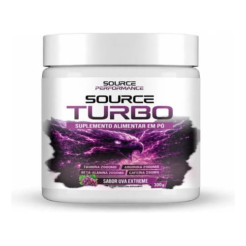Pré Treino Source Turbo 300g Uva Extreme Pré Workout Uva Extreme