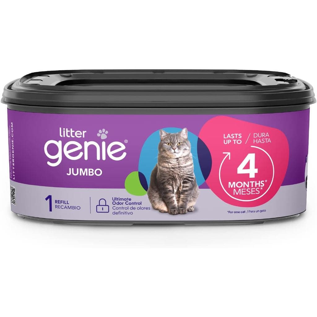 Refil Jumbo Litter Genie 1 Pacote |   Filme Antiodor de 28 pés, Dura 4 Meses, Fácil de Usar, Minimiza o Desperdício RNIT