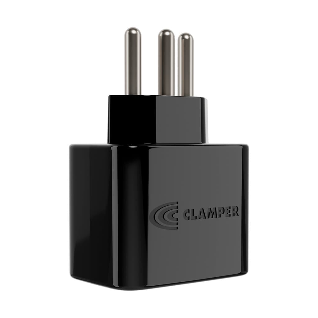 iCLAMPER Eletro 3 pinos 10 amperes Preto Protetor Elétrico DPS Bivolt