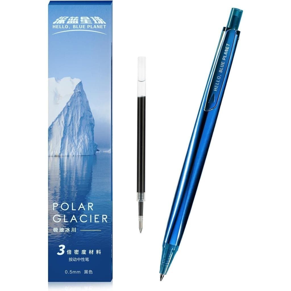 Caneta Gel M&G, Caneta de Tinta Preta Ponta Fina 0.5mm, Caneta Gel Retrátil de Alta Densidade para Escrita Suave, Caneta