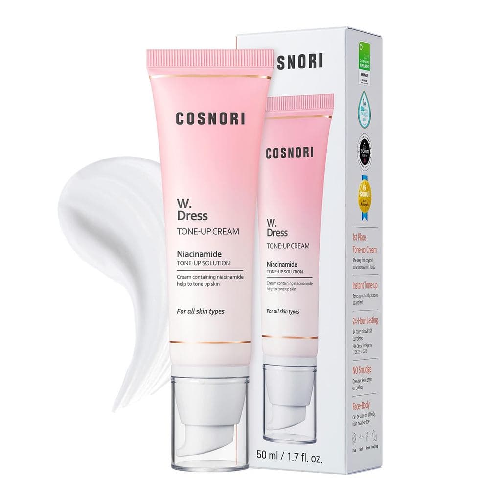 COSNORI W. Dress Tone-up - Balanceador Rápido do Tom de Pele - Tom de Pele Uniforme - Aparência Natural Sem Maquiagem -