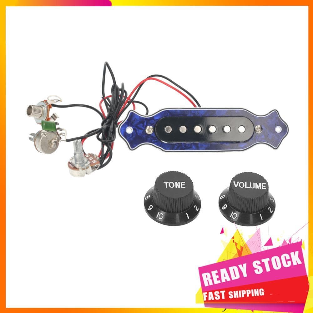 Gfgfgfgg LiebeWH Botão de ajuste de volume do captador de guitarra elétrica Jack de 6,35 mm Tom melhorado de som mais