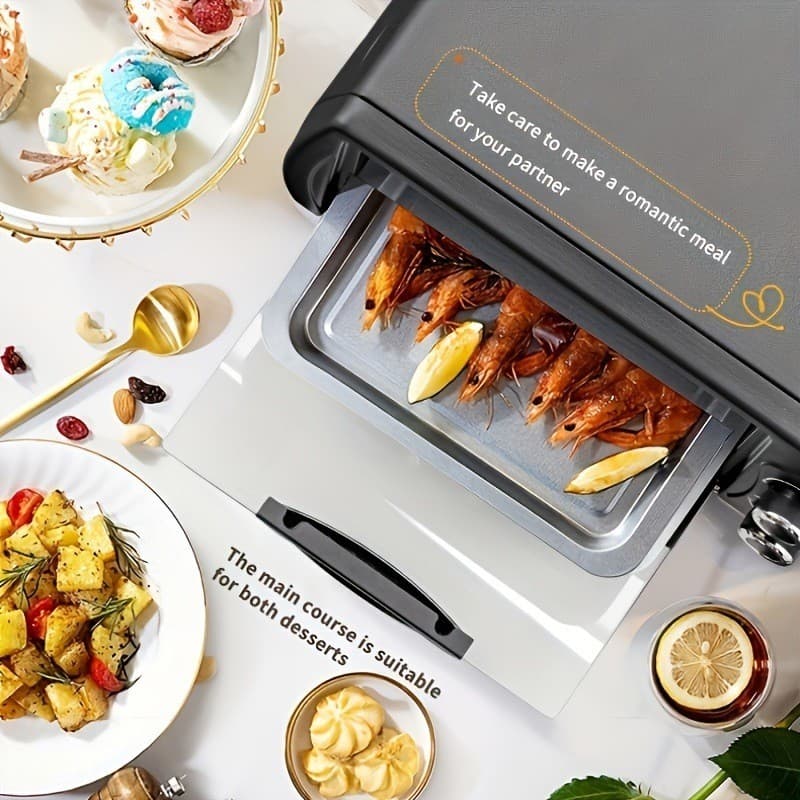 Alemão Masdi Pequeno Forno Elétrico 14 Litros Cozimento Doméstico Dedicado Mini Forno Multifuncional Integrado Novo Esti