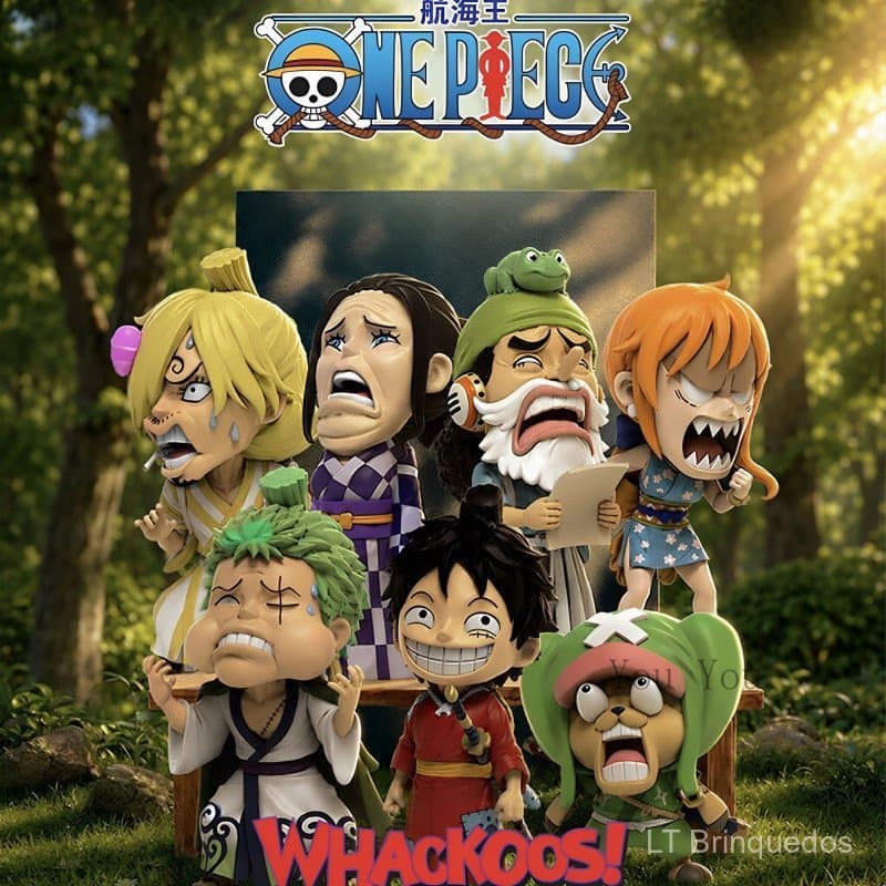 Figuras Aleatórias da Série One Piece MIGHTY JAXX com Caras Engraçadas: Bataono, Luffy, Nami, Decorações, Presentes -193
