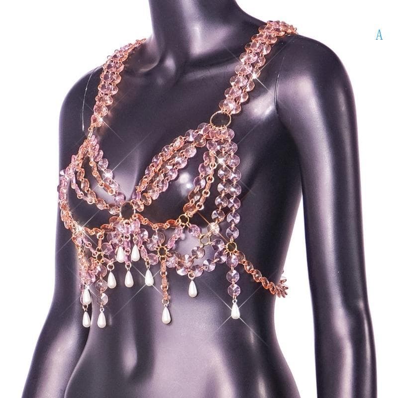 Uma Corrente Corporal Chique Círculos Acrílicos Elegantes Para Amantes Da