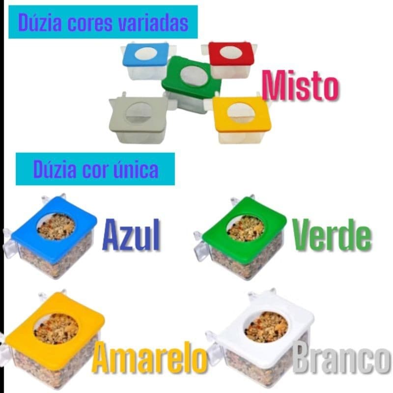 COMEDOURO1 FURO KIT COM 12 UND AVES E PASSAROS