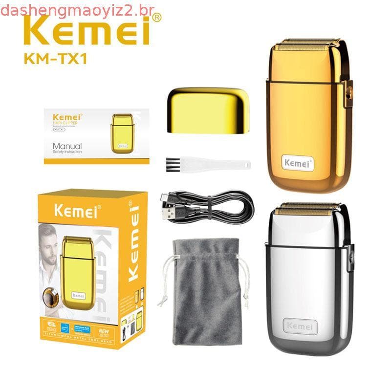 Kemei Profissional Máquina De Cortar Cabelo Corte De Barber Kit Combos 0 Milímetros Aparador Acabamento Barbeador Elétr