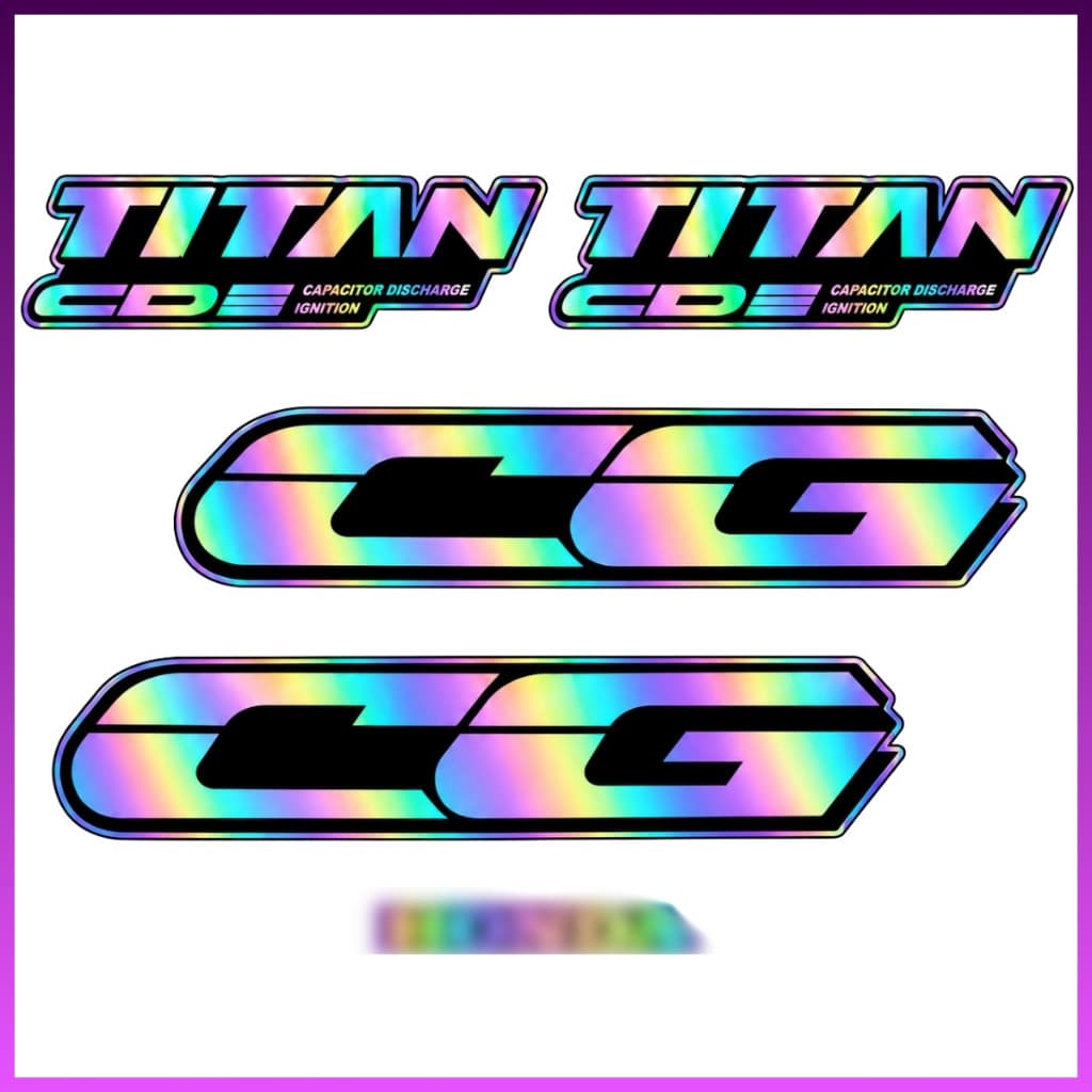 Adesivos Holográficos Titan 1995 até 1996 – Alto Brilho Premium e Visual Retrô Personalizado Loja3401