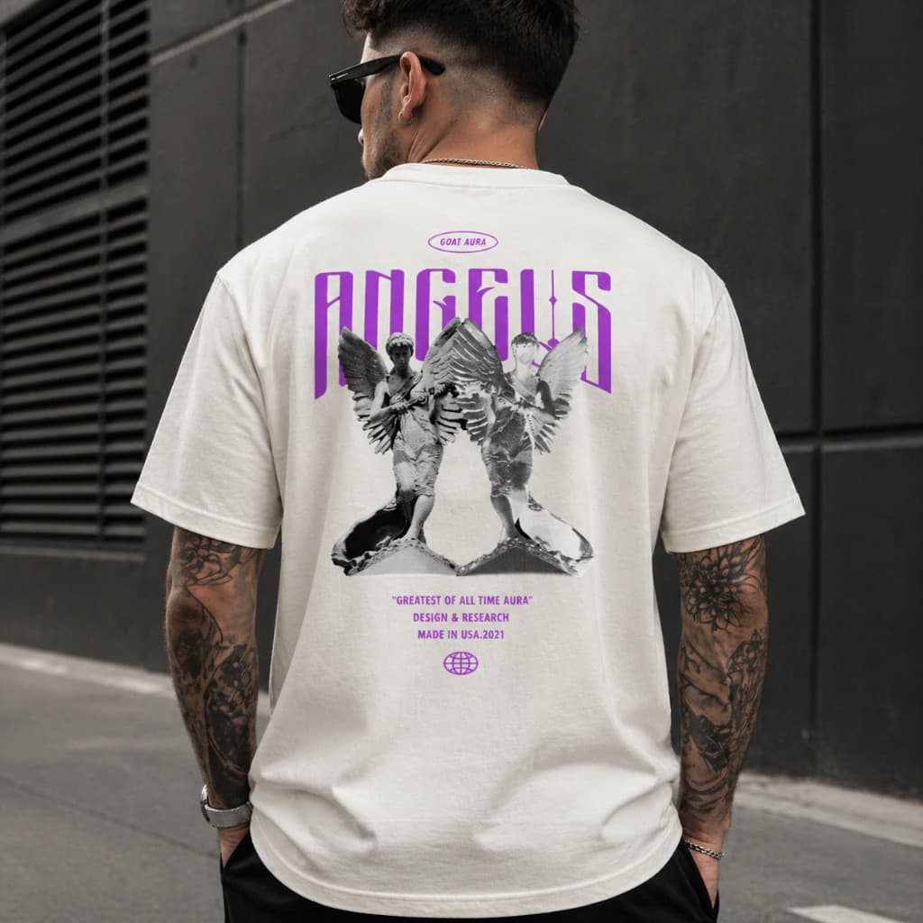 Camiseta Streetwear Overfly Camisa Anjos Skatista Unissex Lançamento Algodão Promoção