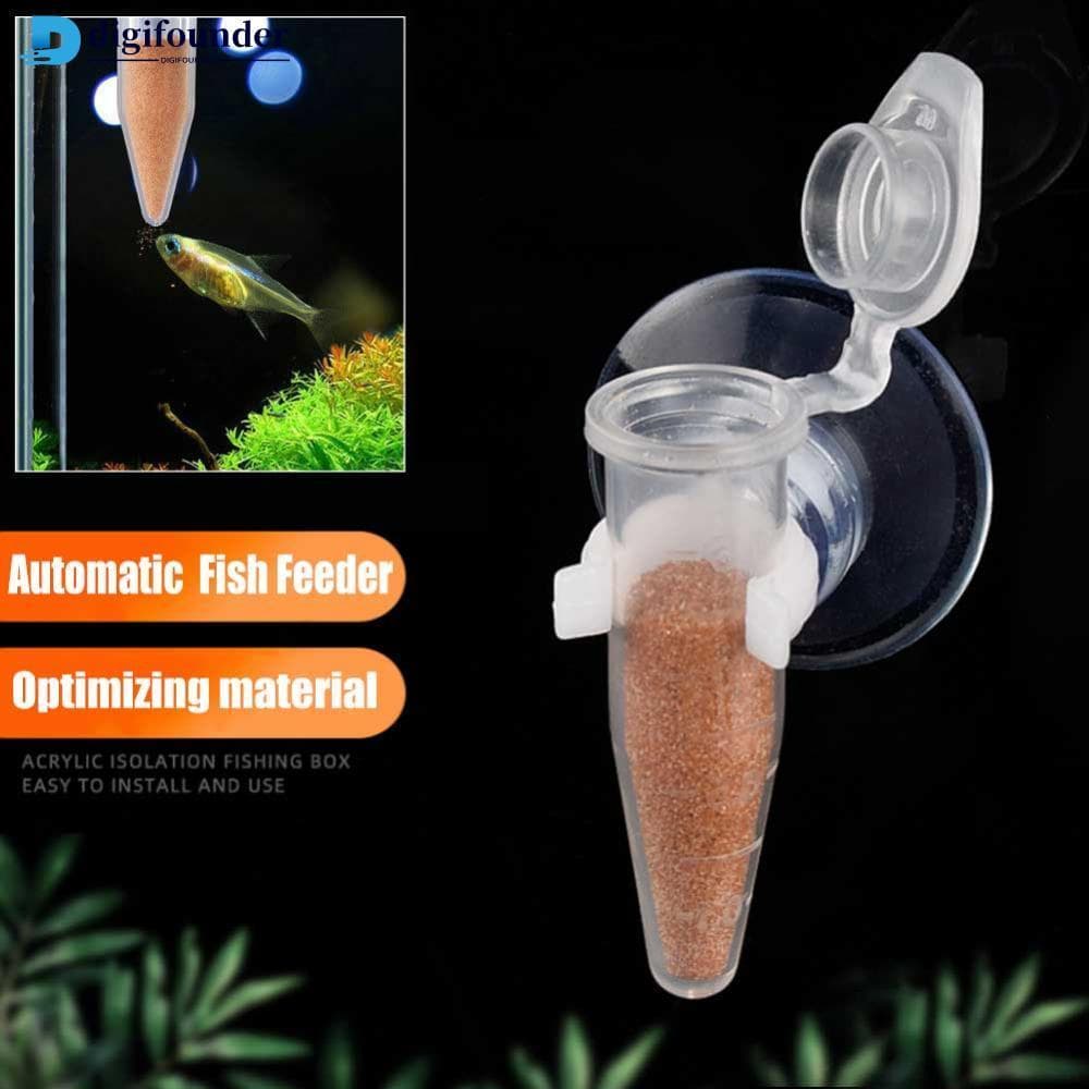 DFR Mini Alimentador Automático De Peixes Cônico Aquário Verme Vermelho Funil Copo Ferramenta Alimentação Alimentos Peix