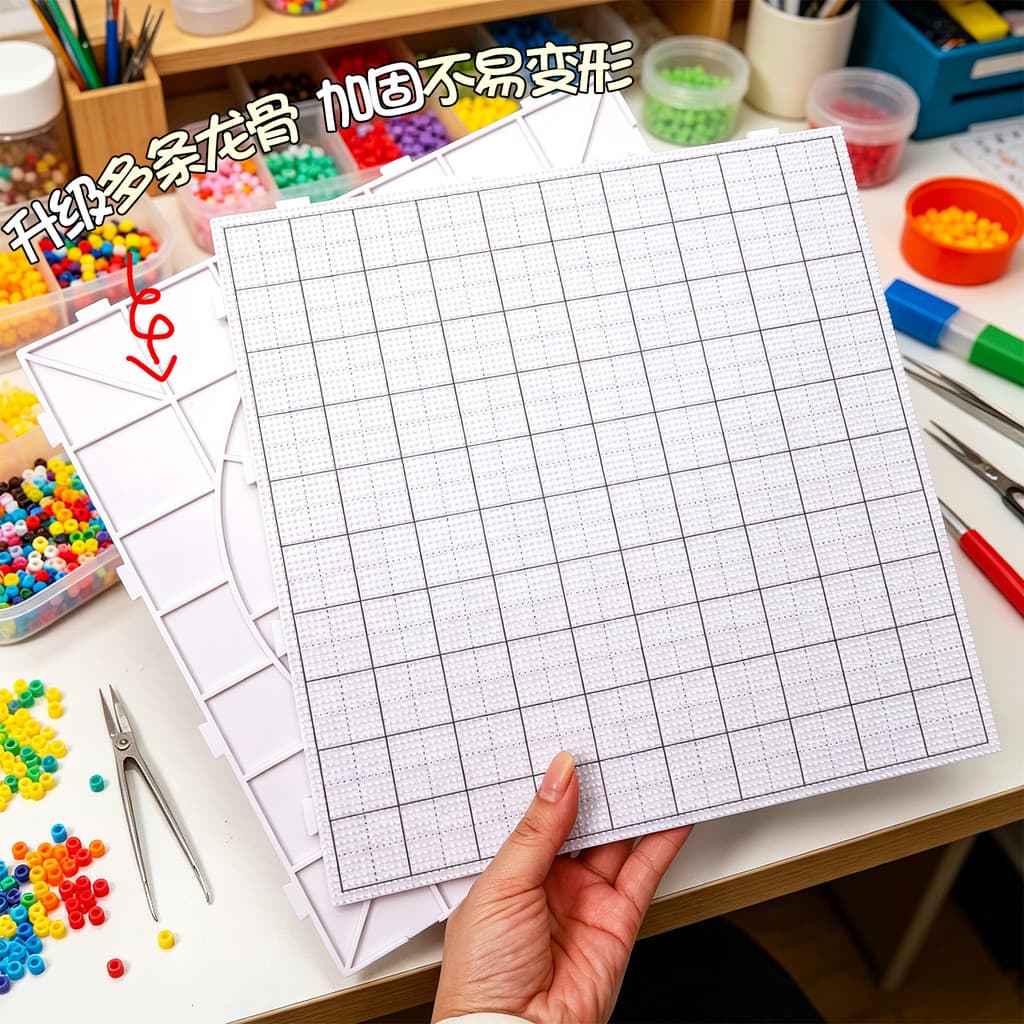 🔥 Placa de Molde para Contas Perler 🔥 Fusion Beads perler beads template VENDA QUENTE 52 Unhas 104 2.6mm Placa De Feij