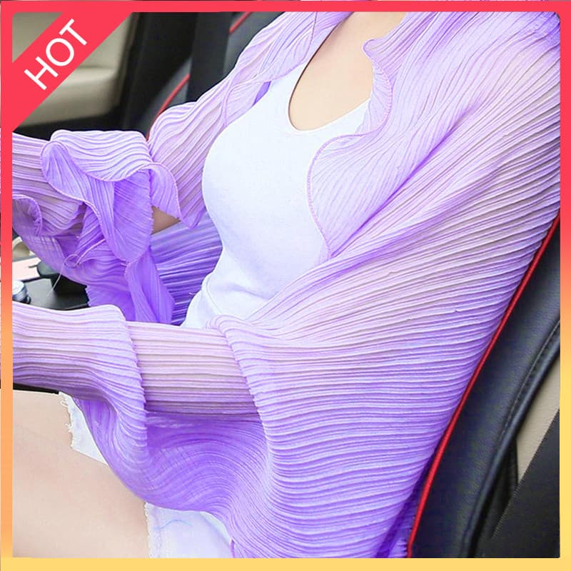 SCB-Verão Feminino Proteção Solar Braço Manga Condução Anti-UV Xale Legal Mangas Compridas Roupas De Equitação Ao Ar Liv