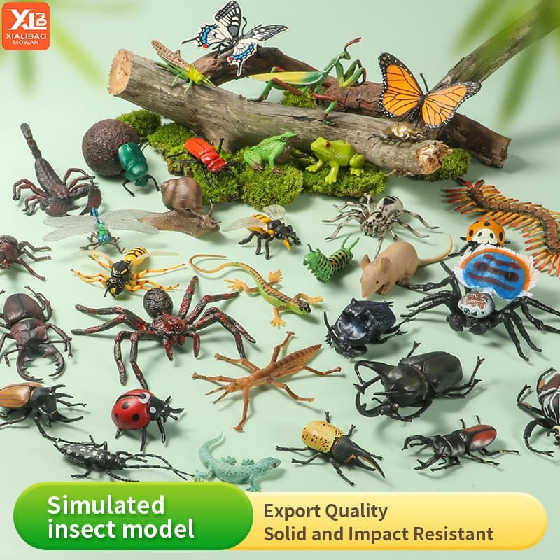 Modelos novos de insetos e animais: borboleta, abelha, libélula, formiga, caracol, modelos móveis para coleção, decoraçã