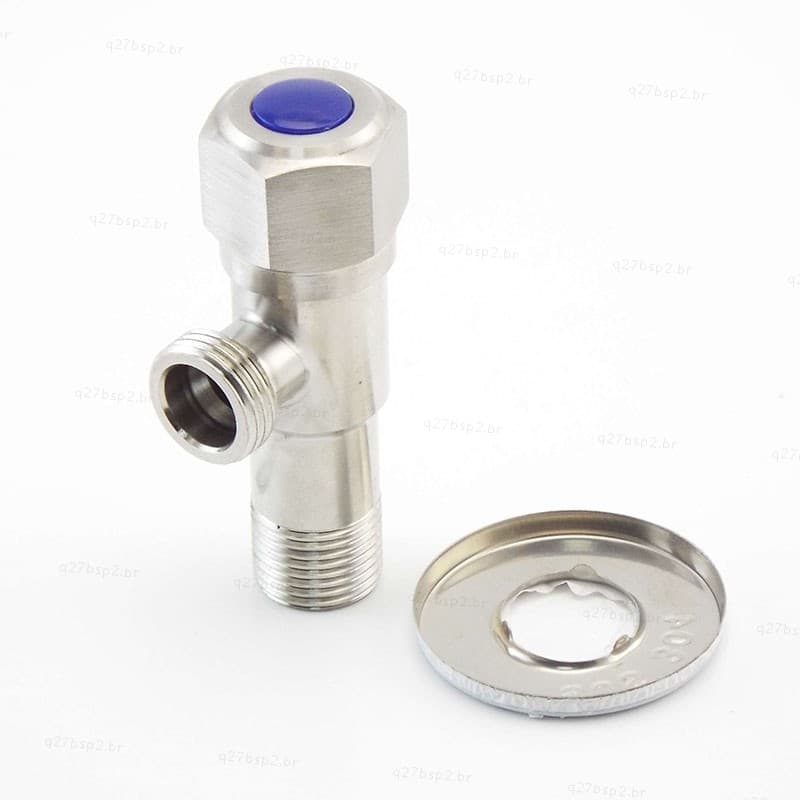 Válvula De Parada Angular De Aço Inoxidável 304 , G1/2 20mm , Água Quente/Fria Ou Banheiro , Cozinha , Pia De Vaso Sanit