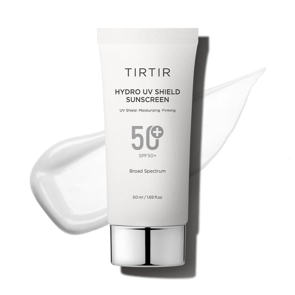 Protetor Solar Hydro UV Shield da TIRTIR |   Protetor Solar Facial Coreano SPF 50+ de Amplo Espectro UVA UVB, Sem Resídu
