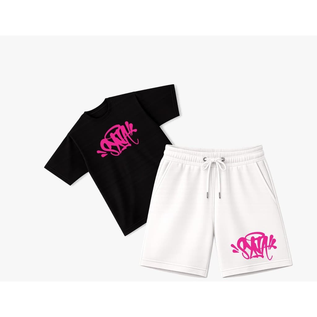 Conjunto Camiseta e Bermuda SynA Streetwear Masculino Hip Hop Estilo Gringo Premium