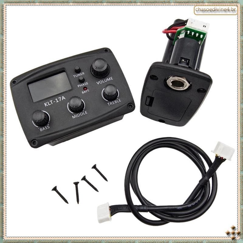 [Yzr]-17A Pré-Amplificador De Equalizador De Guitarra Acústica , Com Afinador De Procedimento Digital 3 Bandas Acessório