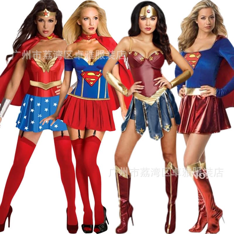 Fantasia de Anime Halloween adulto Batman fantasia mulher adulta fantasia de mulher maravilha