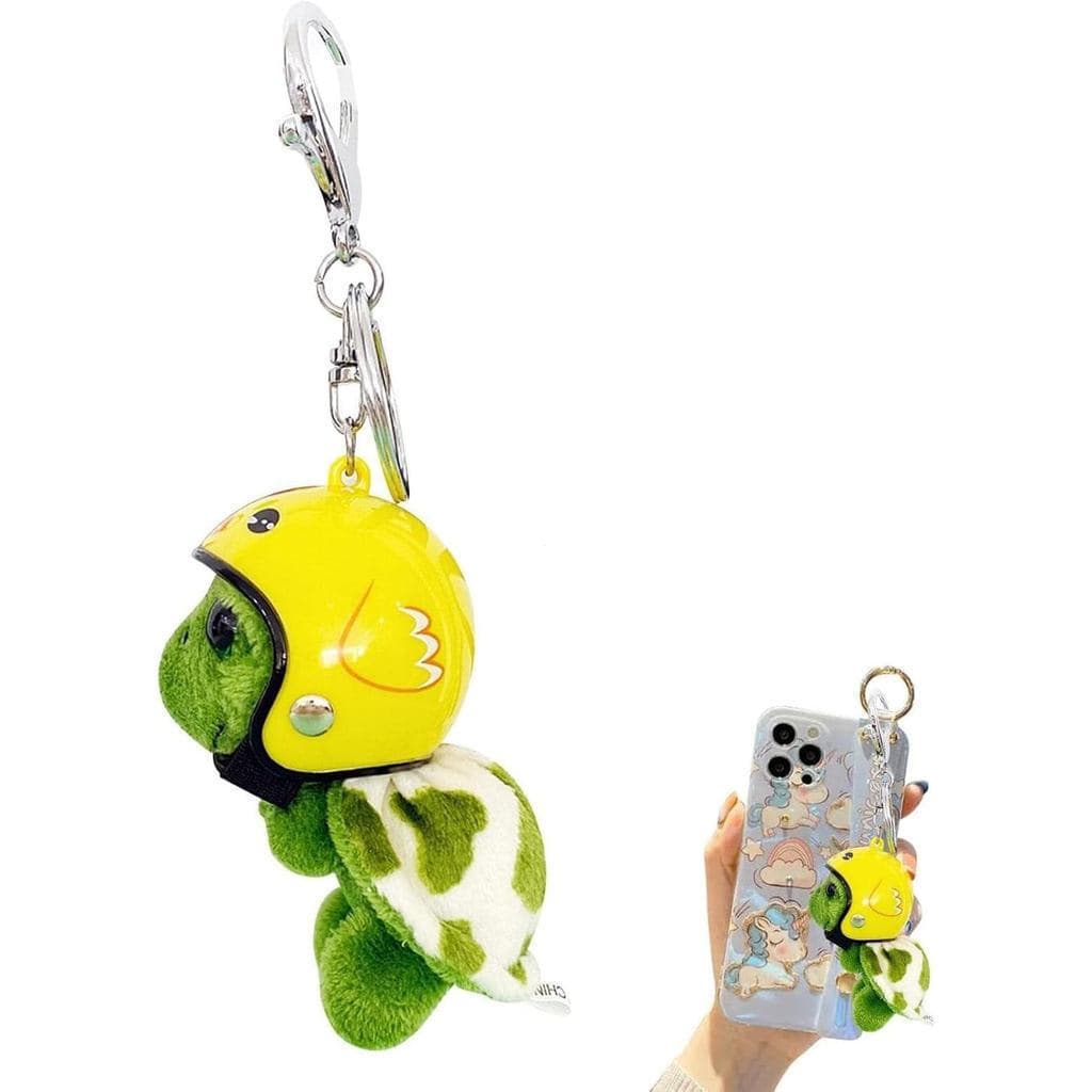 Bonito Macio Pelúcia Tartaruga Chaveiro Portátil Animal De Pingente Charme Para Chaves Do Carro Carteira Sacola Cinto De
