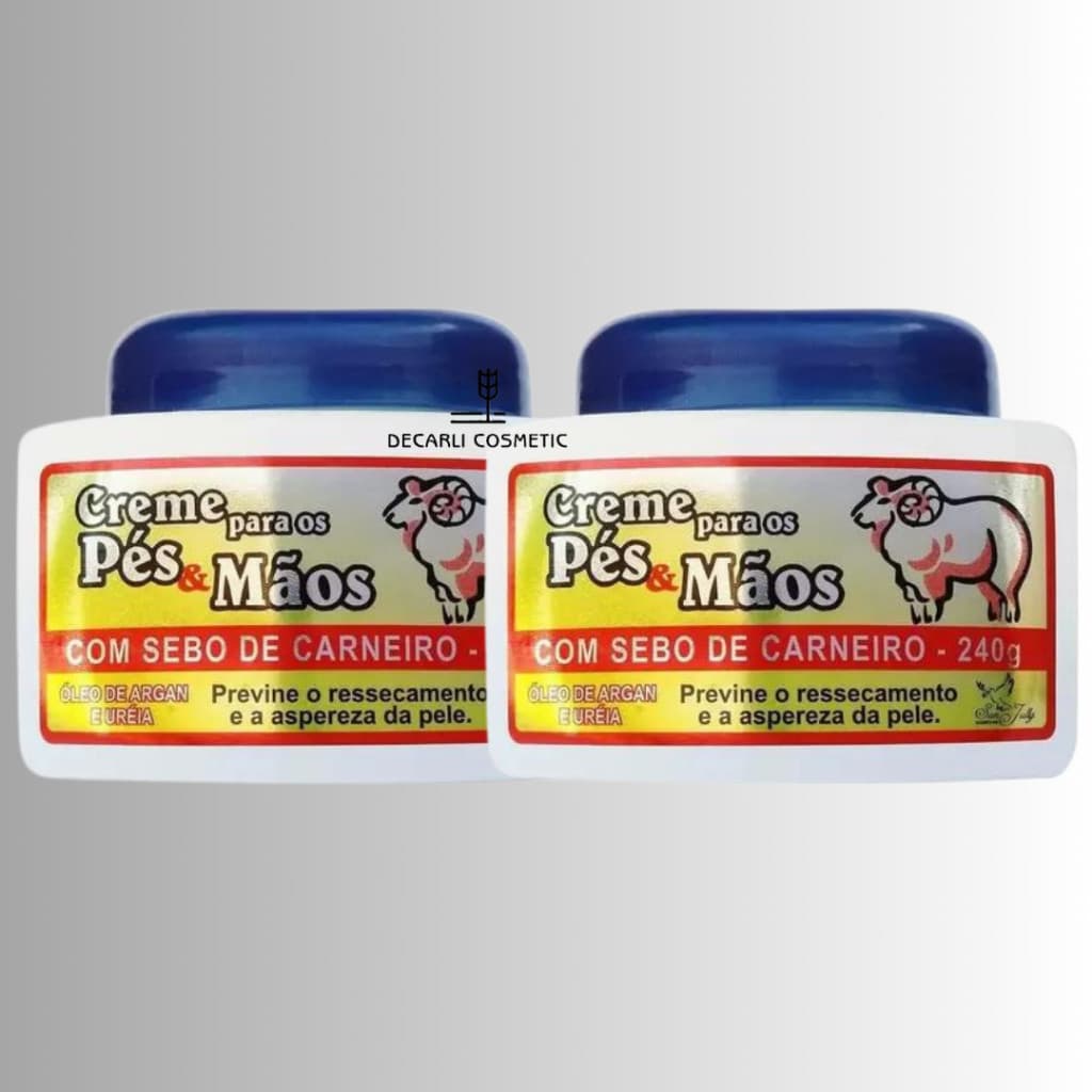 2 UN Creme para os Pés & Mãos com Sebo de Carneiro San Jully 240g Promo