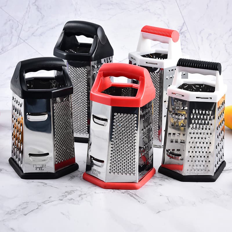 Multifuncional Caixa De Legumes Ralador Aço Inoxidável 6 Lados Slicer Trituradores Manual Queijo Raladores Batata Acessó