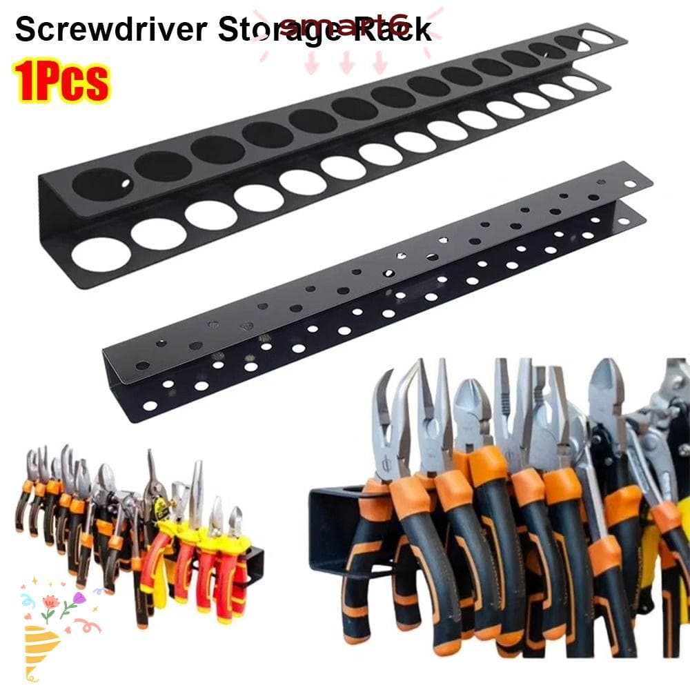 Rack De Armazenamento De Chave De Fenda Inteligente 1 Unidade , Organizador De Parafuso Resistente Preto , Suporte Alica