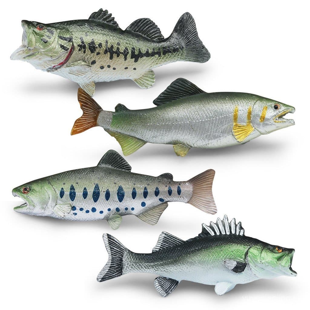 Modelo simulado de peixe do oceano, brinquedo educativo infantil de atum e salmão.