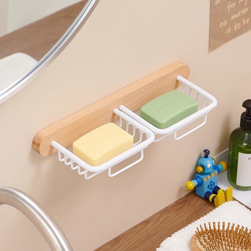 Caixa de sabão dreno água sem perfuração prateleira saboneteira luz luxo banheiro lavanderia piscina saboneteira fixado