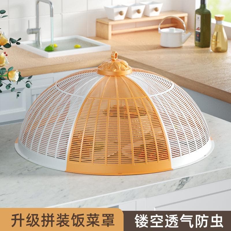 Capa de plástico para alimentos, capa de verão para vegetais, Anti-mosca, dobrável, removível, lavável, mesa de jantar,