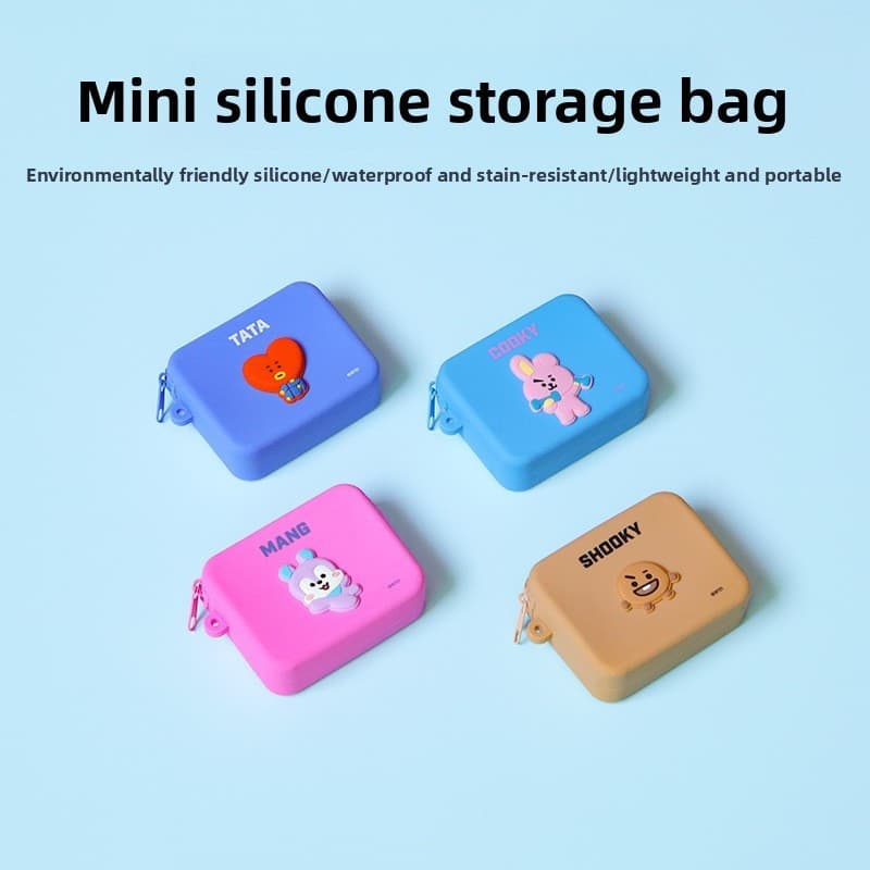 Bolsa cosmética à prova d'água fofa com zíper Design Bolsa de armazenamento multifuncional