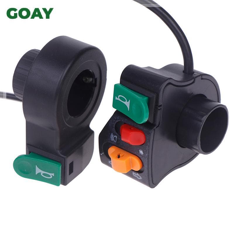 Madeira 3 Em 1 Bicicleta Elétrica Scooter Motocicleta Lidar Com Interruptor De Plástico Farol Chifre Botão Sinal De Volt