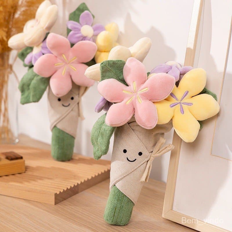 Novo Buquê de Flores Eternas Simuladas para o Dia dos Namorados, Presente de Brinquedo de Pelúcia para Casamento