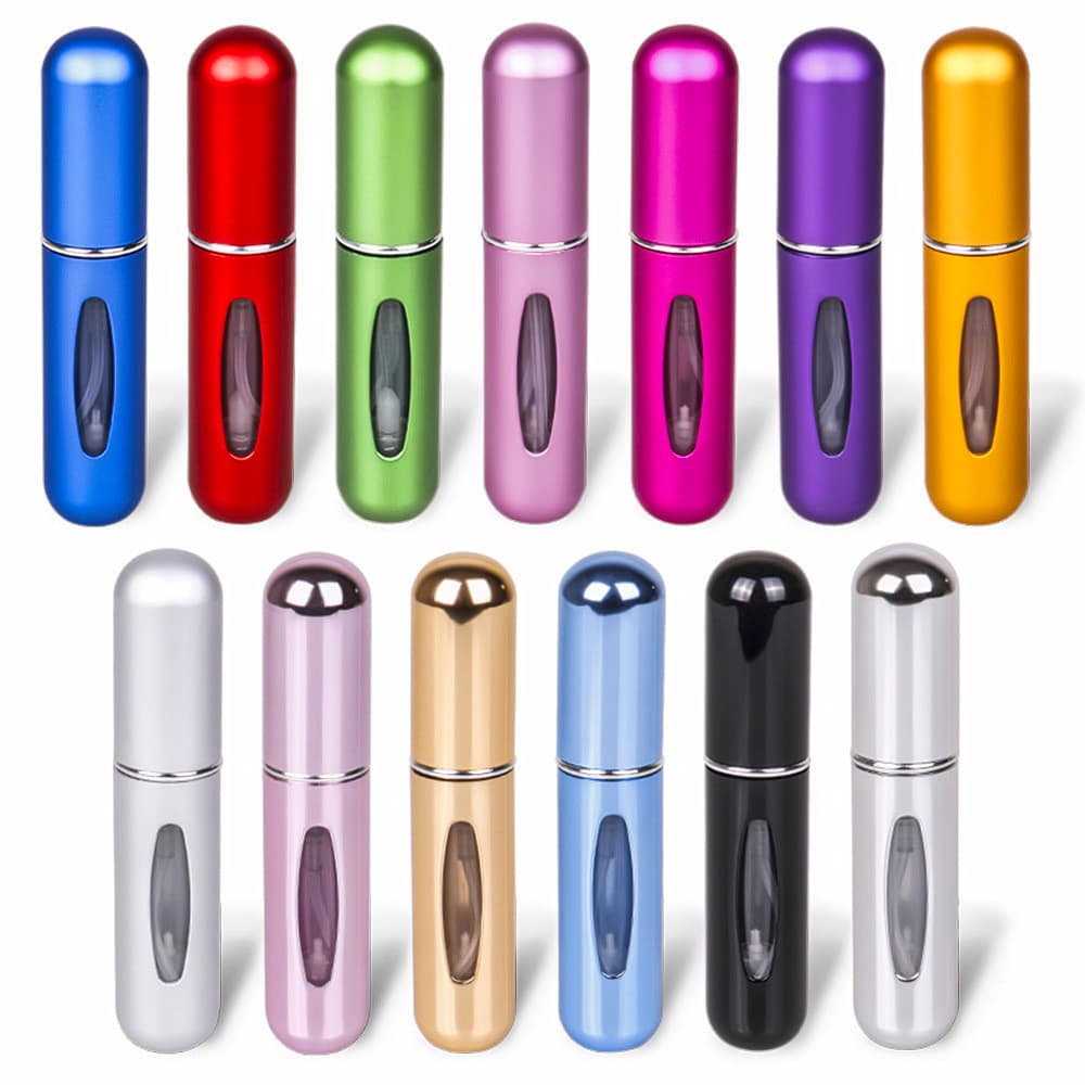 Novo estilo 5ml fundo perfume Sub-engarrafamento Mini garrafa de Spray de alumínio garrafa de perfume portátil auto-bomb