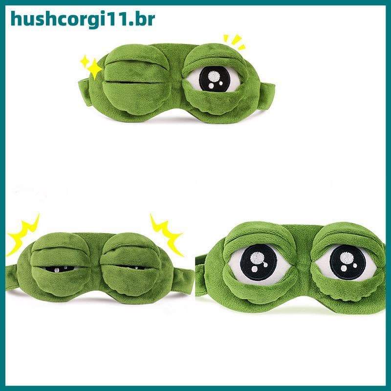 Capa De Máscara De Olho 3D HUSH Sad Frog Para Dormir-Descanso Engraçado Presente BR