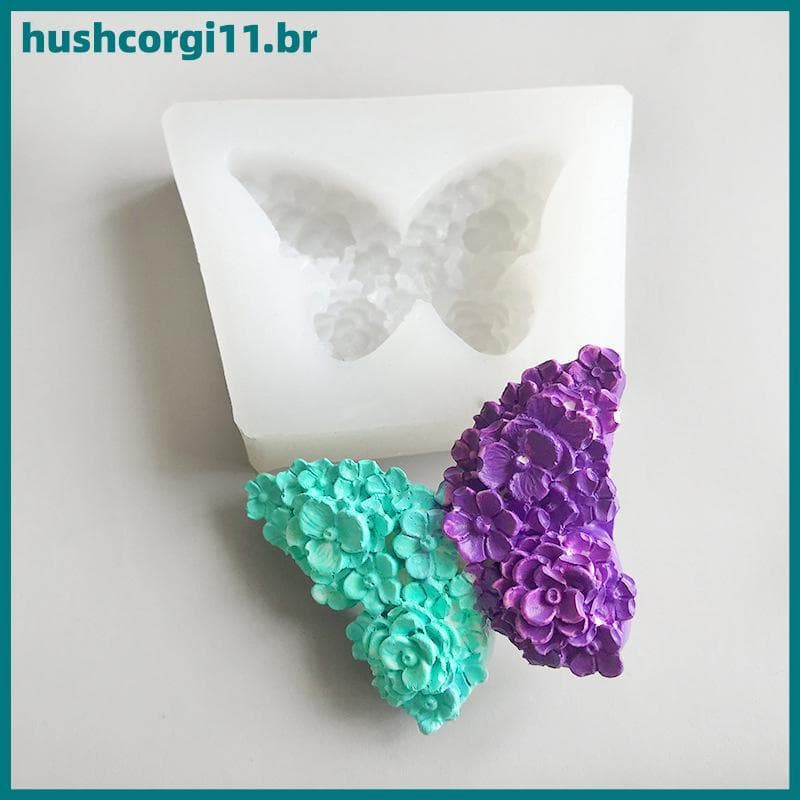 Molde De Silicone Borboleta HUSH Para Resina DIY , Gesso , Concreto , Aromaterapia , Decoração De Casa BR