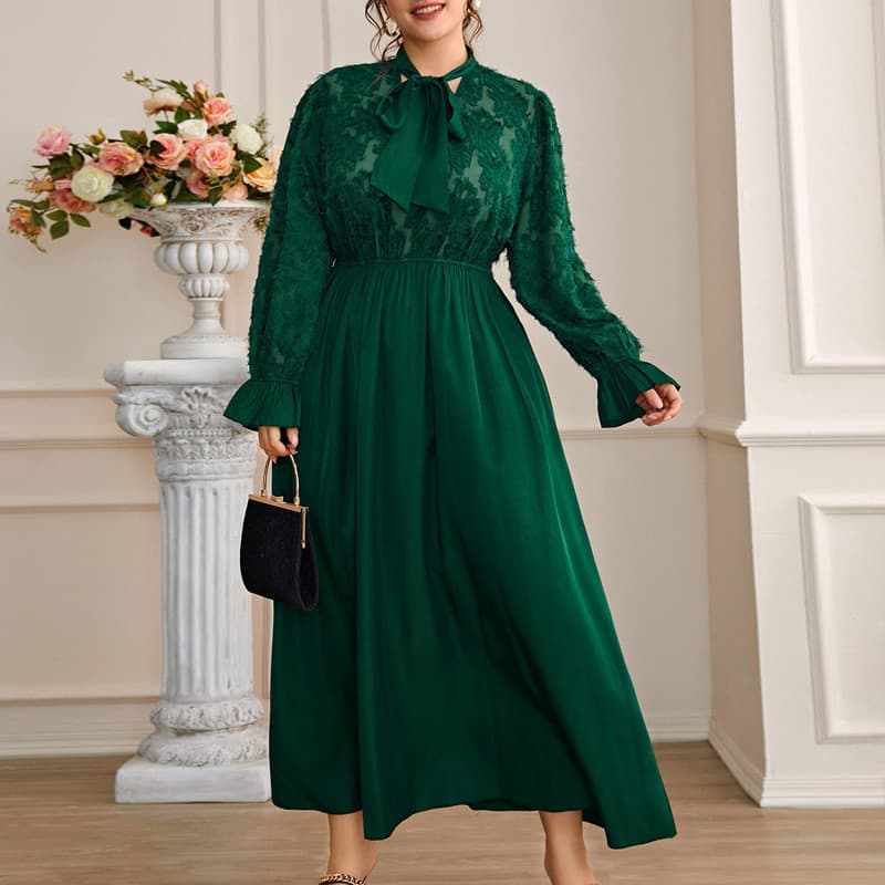 Vestido De Moda Feminina Plus size Feminino Elegante De Cintura Alta 4XL