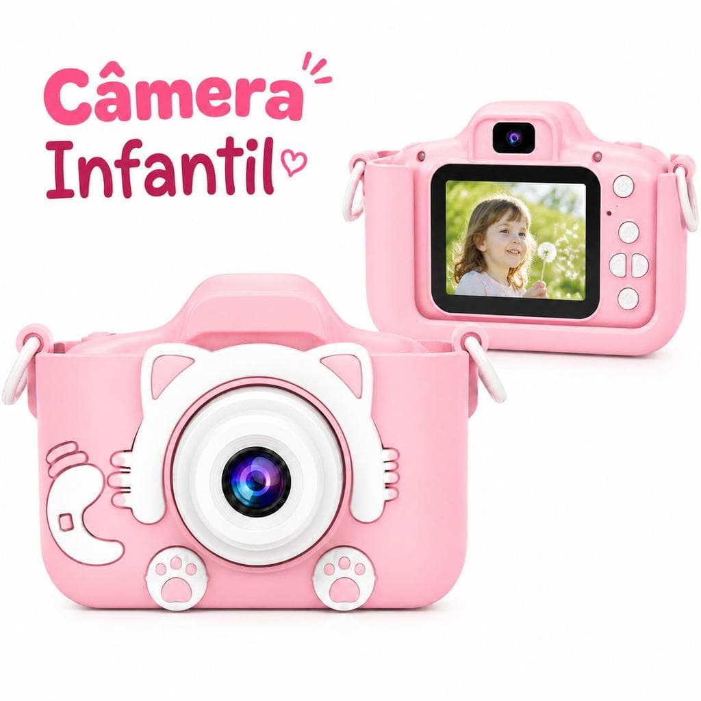Câmera Infantil Digital com Cartão de Memória Fotos Vídeos Presentes de Natal e  de Aniversário
