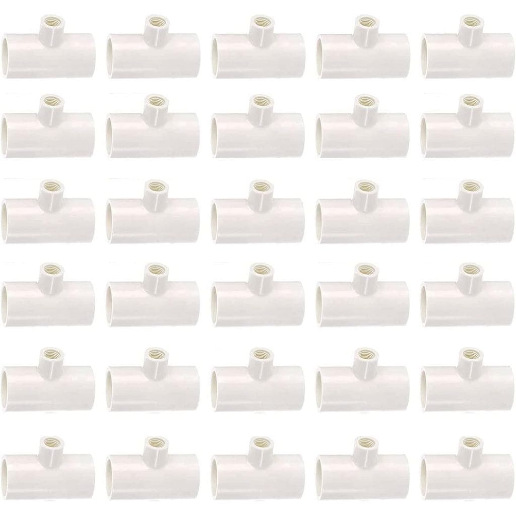 Pacote com 30 Conectores em T de PVC para Bebedouro de Frango, Bebedouro Automático para Aves, Conectores de PVC para Co