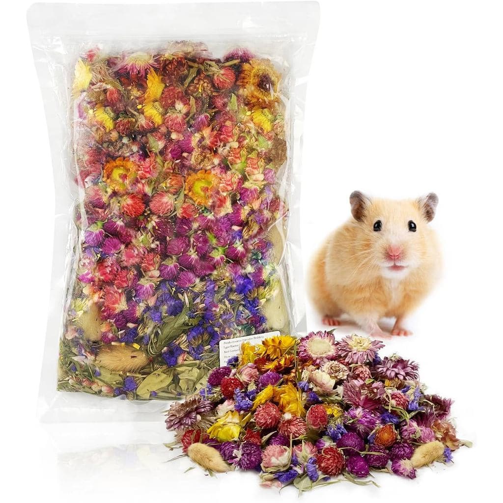 200g de Cama para Hamster, Controle de Odor com Flores e Ervas Naturais, Cama para Hamster Anão, para Gerbilo, Cama