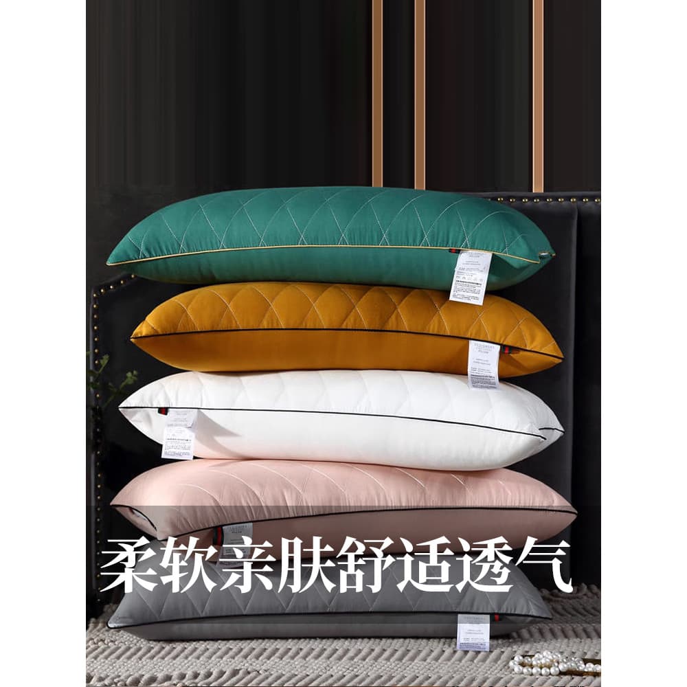 Tianmengjia travesseiro têxtil único núcleo de travesseiro proteger coluna Cervical não colapso 48x74 para baixo veludo