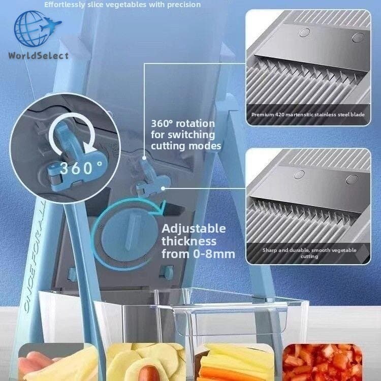 Fatiador De Vegetais Multifuncional-Ferramenta De Cozinha Para Preparação Eficiente De Alimentos Artefato Vegetal Tritur