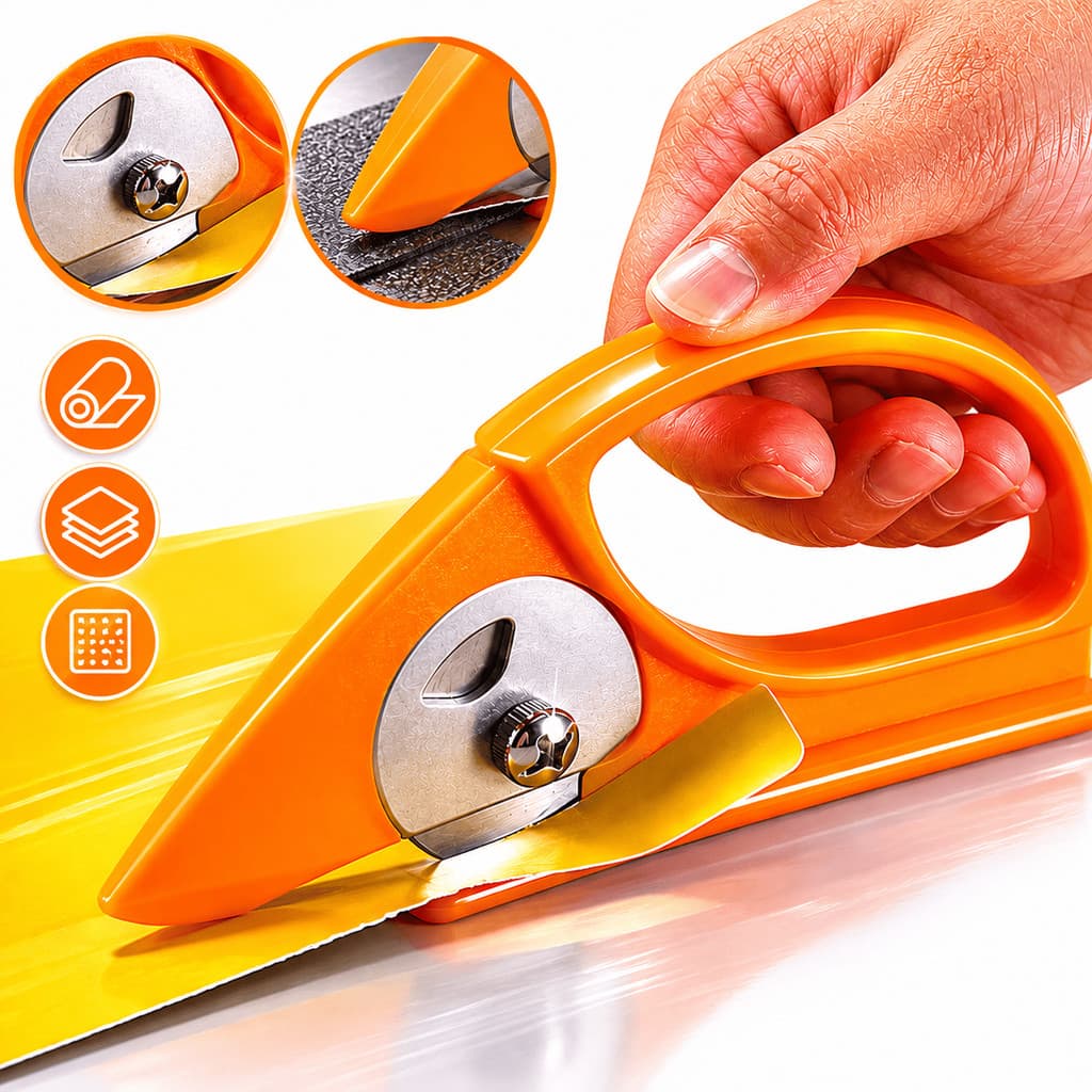 Estilete Cortador Circular Manual Para Carpete Papelão Couro EVA Tecidos Carpete 45mm