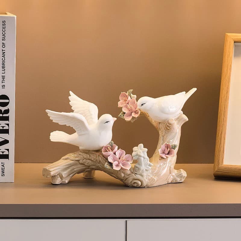 Decoração Simples De Pássaros De Cerâmica , Ornamento Luxuoso Para Sala De Estar De Entrada De Armário