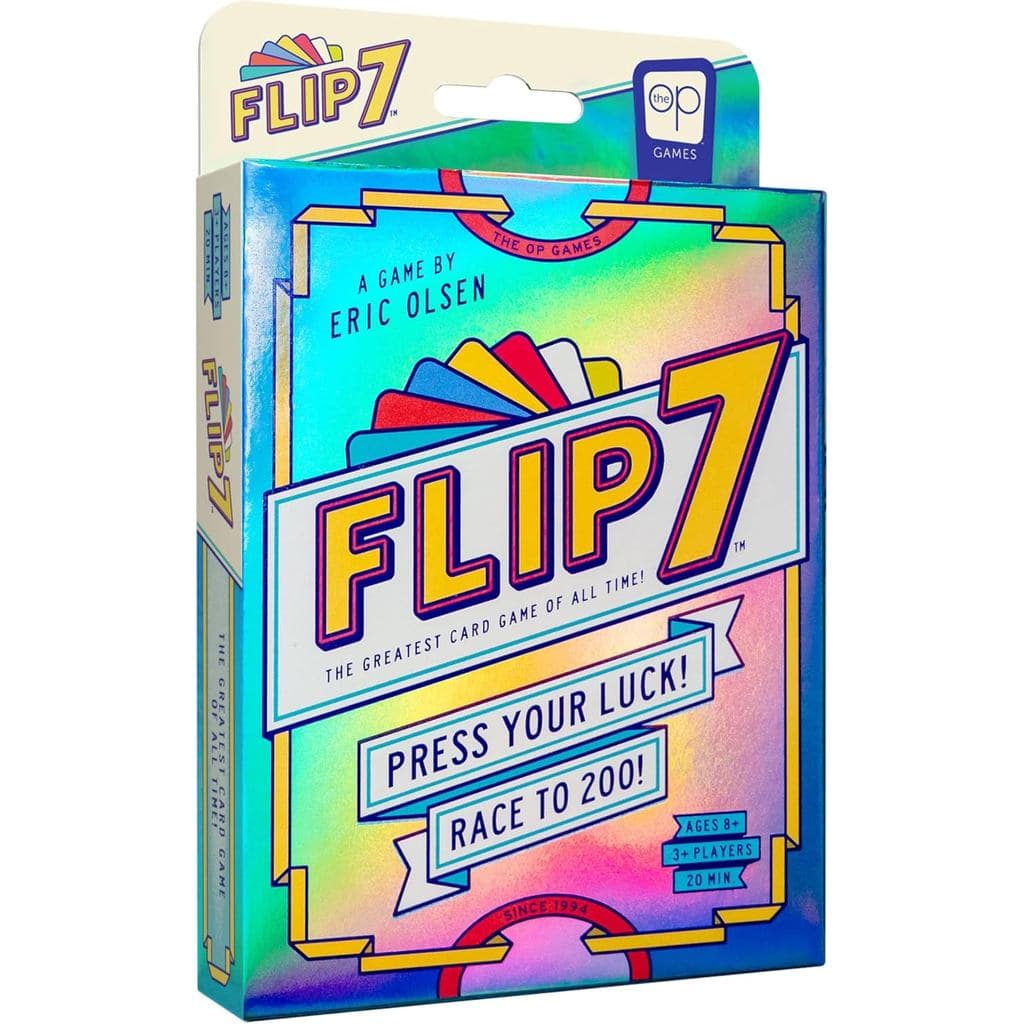 USAOPOLY Flip 7, A Combinação Definitiva de Aproveitar a Oportunidade e Estratégia, Jogo de Cartas Rápido e Viciante, Fá