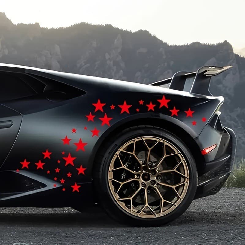 [Estoque pronto] Venda quente adesivos de carro estrela de cinco pontas pequeno padrão adesivos de carro corpo vidro arr