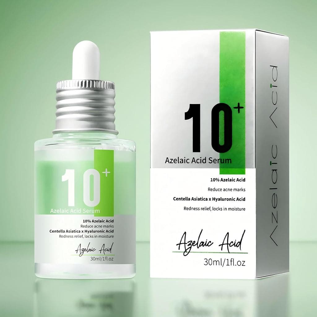 Sérum Facial com 10% de Ácido Azelaico para Pele Sensível, Ácido Hialurônico, Niacinamida, Reduz Marcas de Acne, Alivia
