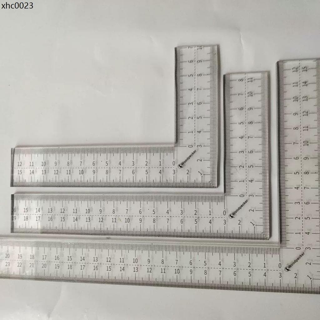 Mini régua de ângulo reto de aço inoxidável em forma de L escala dupla face de alta precisão multifuncional engrossado c
